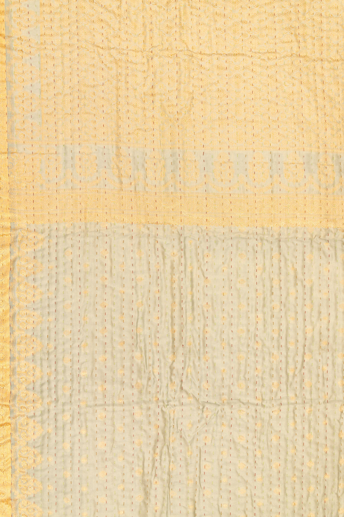 Citrus Silk Blend Kantha Throw