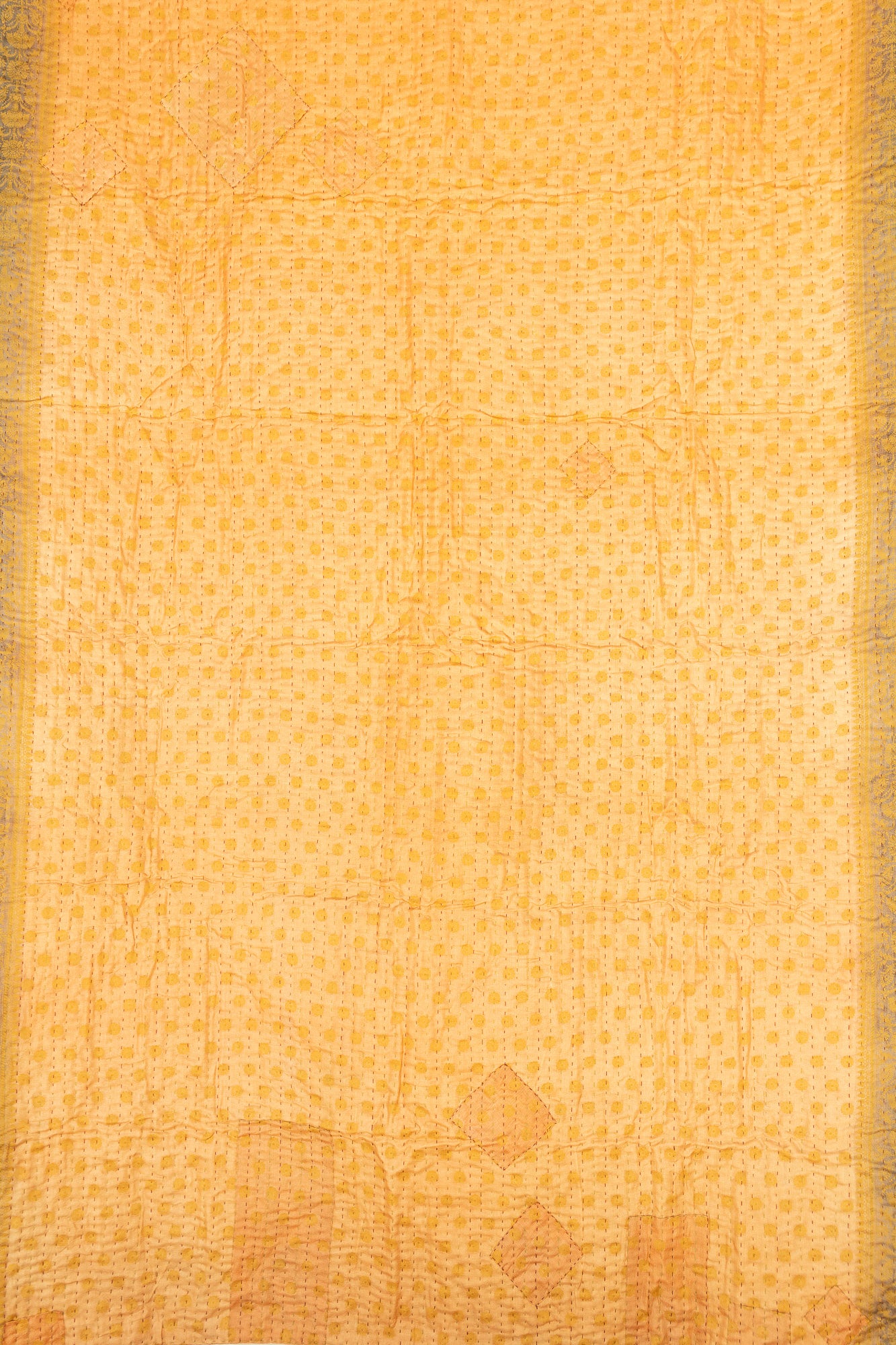 Citrus Silk Blend Kantha Throw