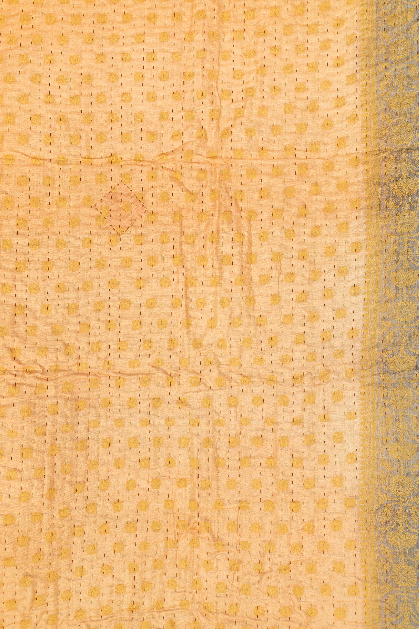 Citrus Silk Blend Kantha Throw