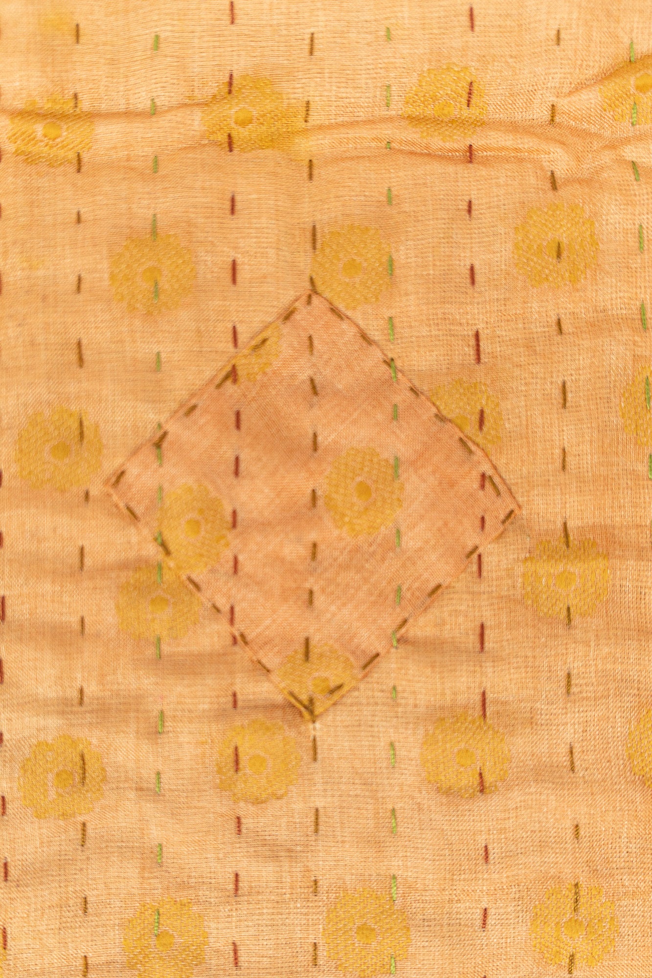 Citrus Silk Blend Kantha Throw