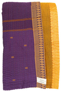 Kantha Silk Throw Blanket