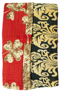 Clover Kantha Throw Blanket