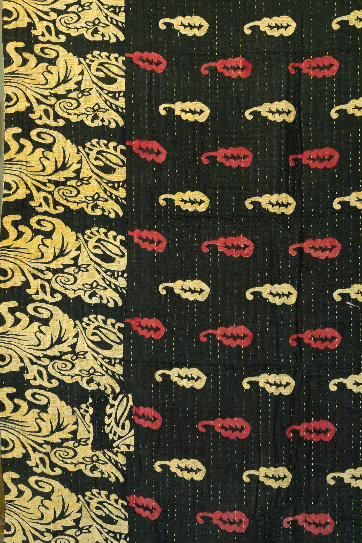 Clover Kantha Throw Blanket