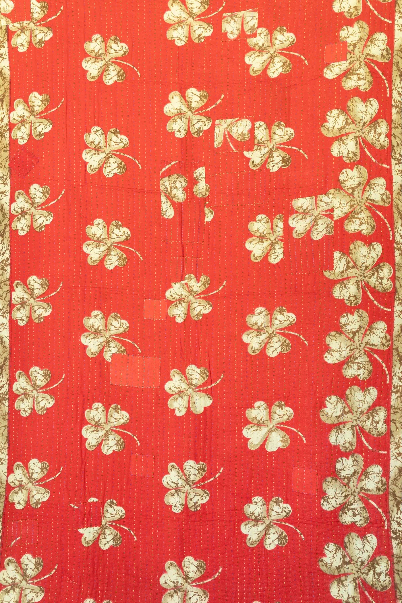 Clover Kantha Throw Blanket