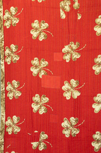 Clover Kantha Throw Blanket