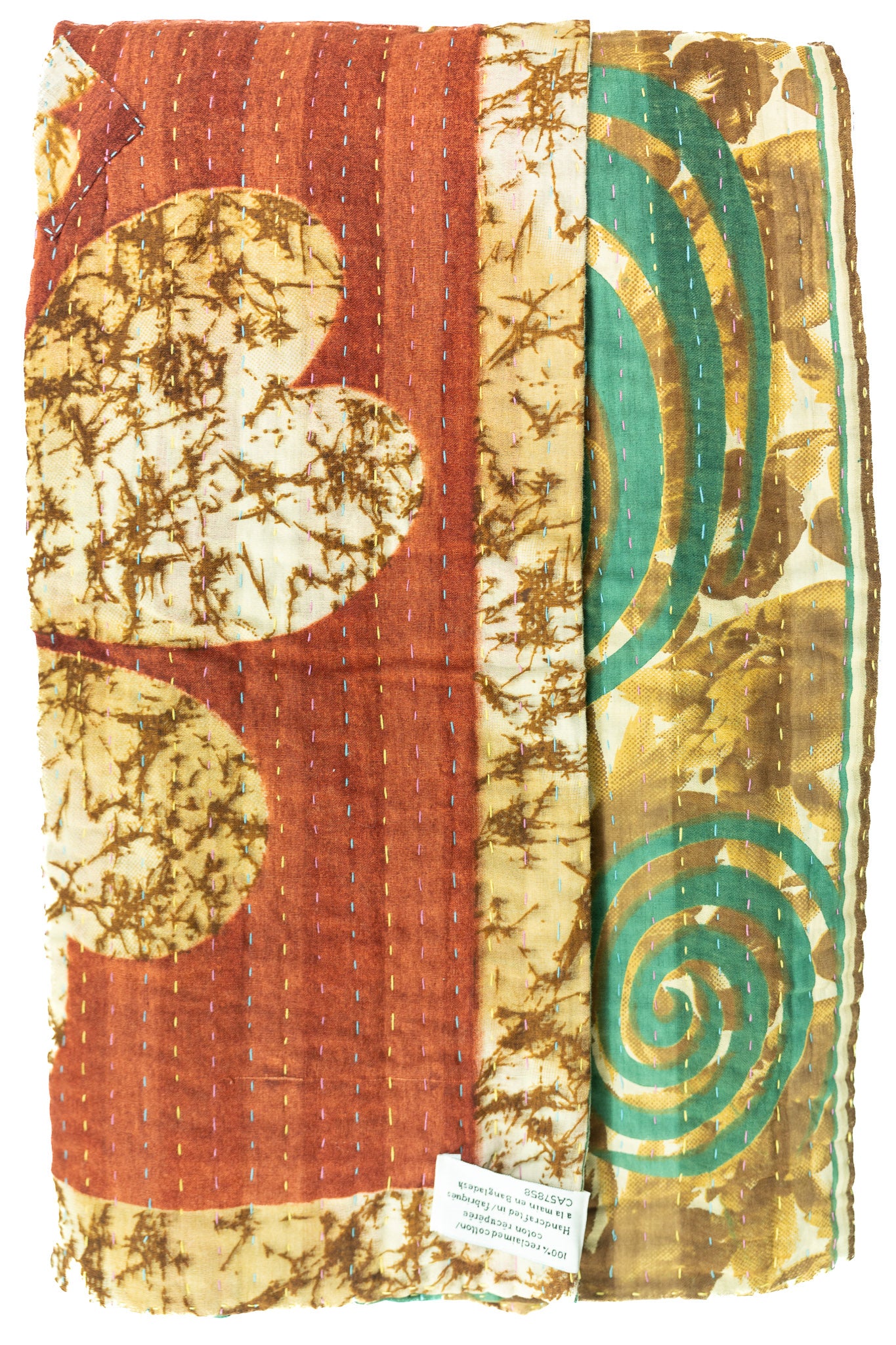 Clover Kantha Throw Blanket