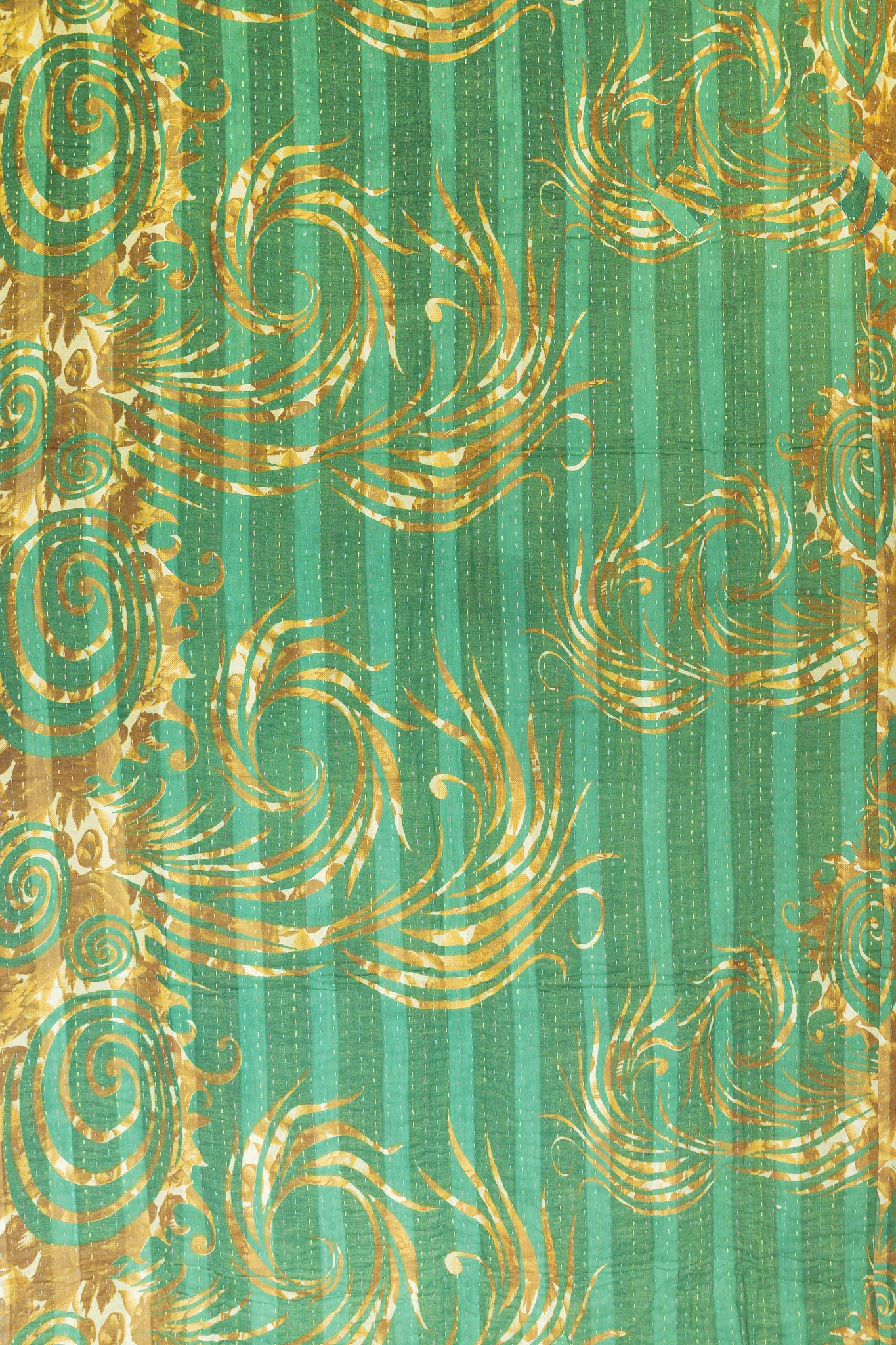 Clover Kantha Throw Blanket