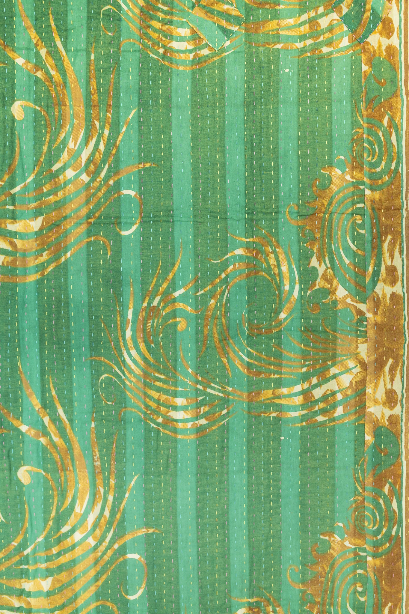 Clover Kantha Throw Blanket