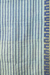 Coastal Silk Blend Kantha Throw Blanket