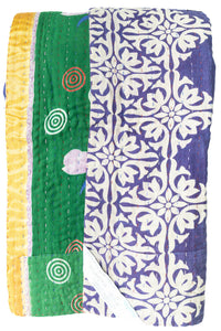 Kantha Throw Bed Quilt