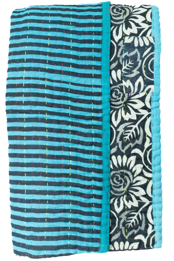 Compassion Kantha Throw Blanket