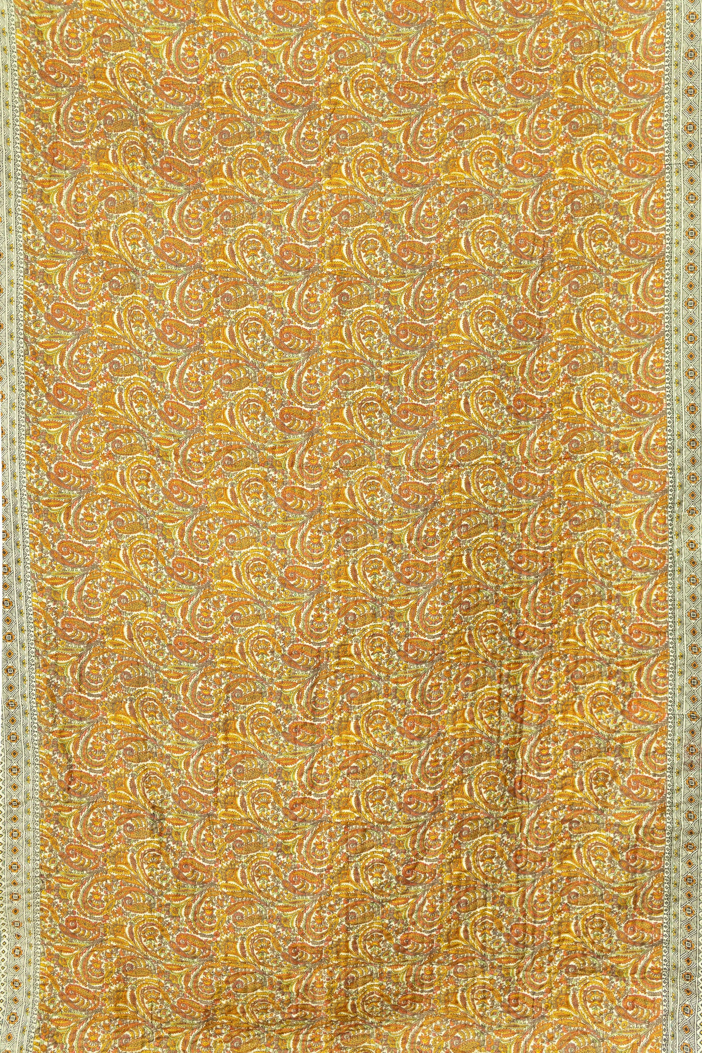 Cornucopia Silk Blend Kantha Throw Blanket
