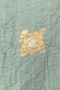 Cornucopia Silk Blend Kantha Throw Blanket