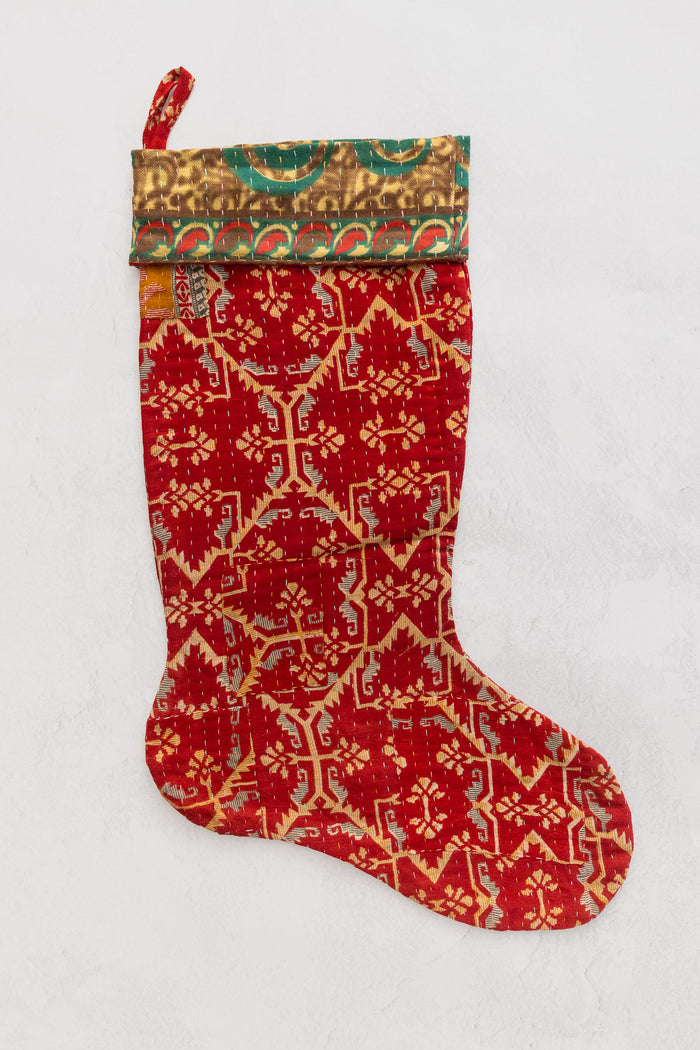 dignify Kantha Cotton Christmas Stocking No. 10