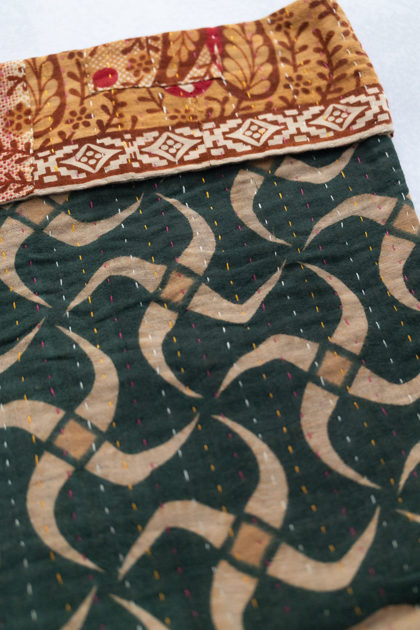 Kantha Holiday Stocking — Cotton No. 11