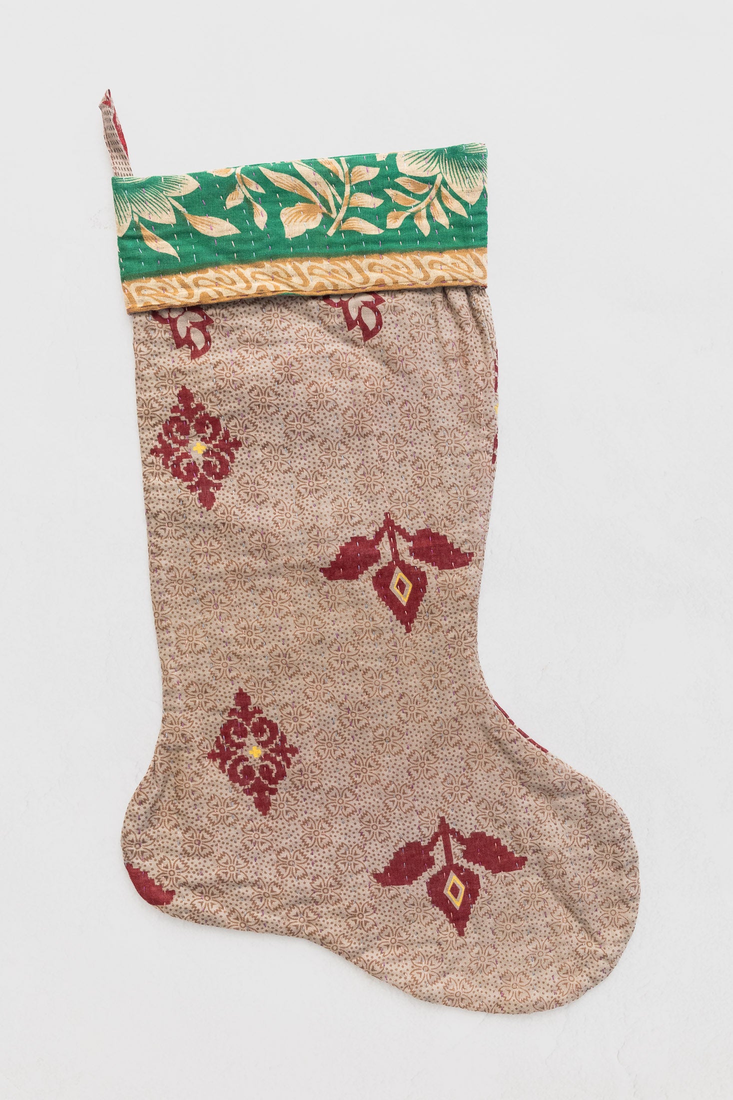 dignify Kantha Cotton Christmas Stocking No. 12