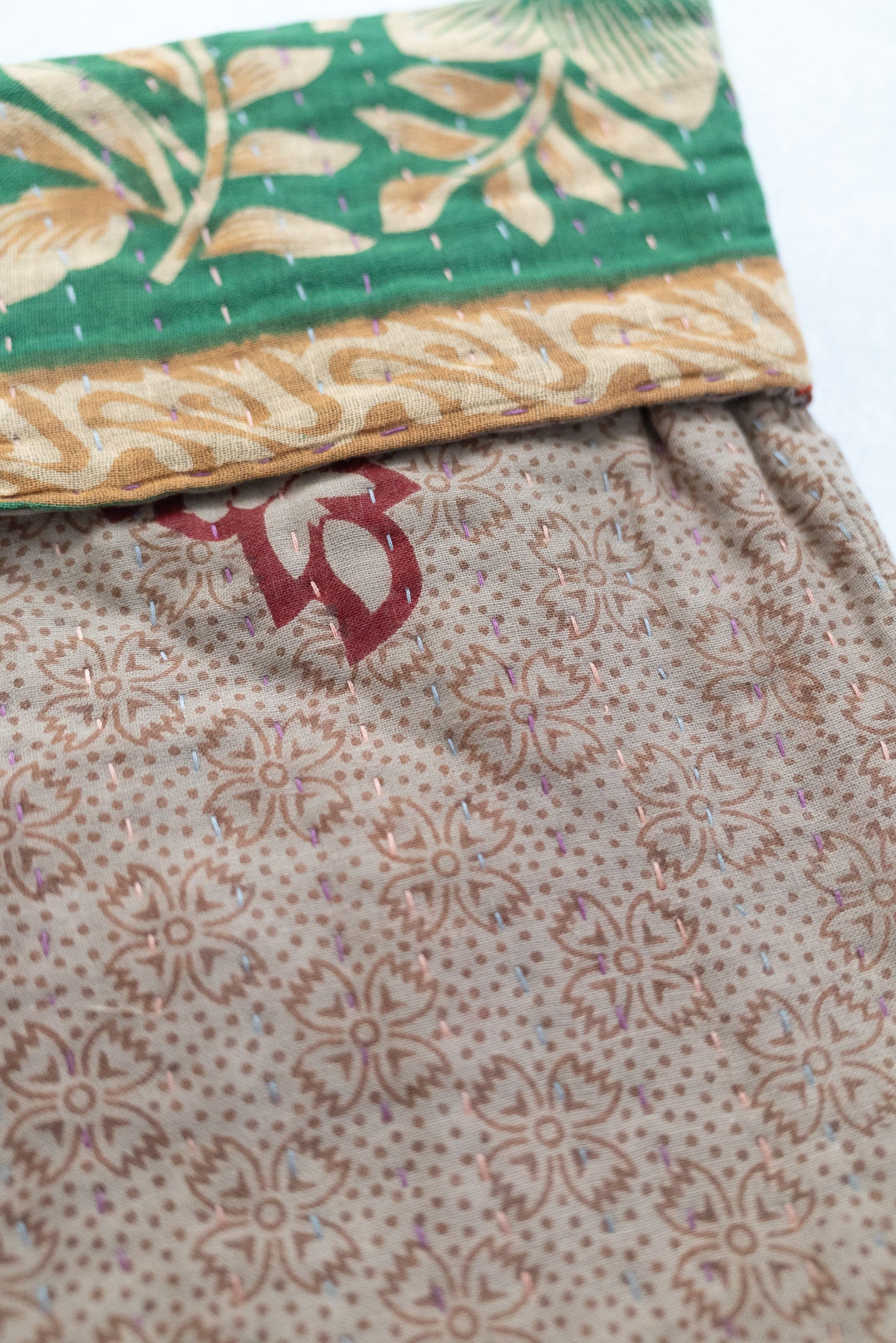 Kantha Holiday Stocking — Cotton No. 12