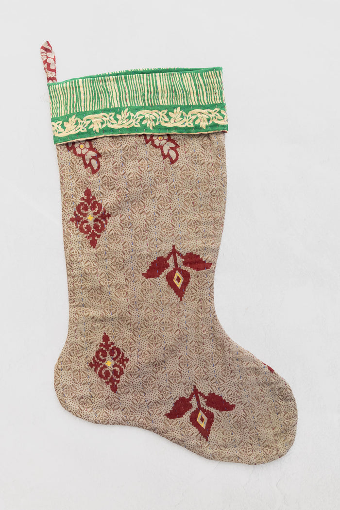 dignify Kantha Cotton Christmas Stocking No. 13