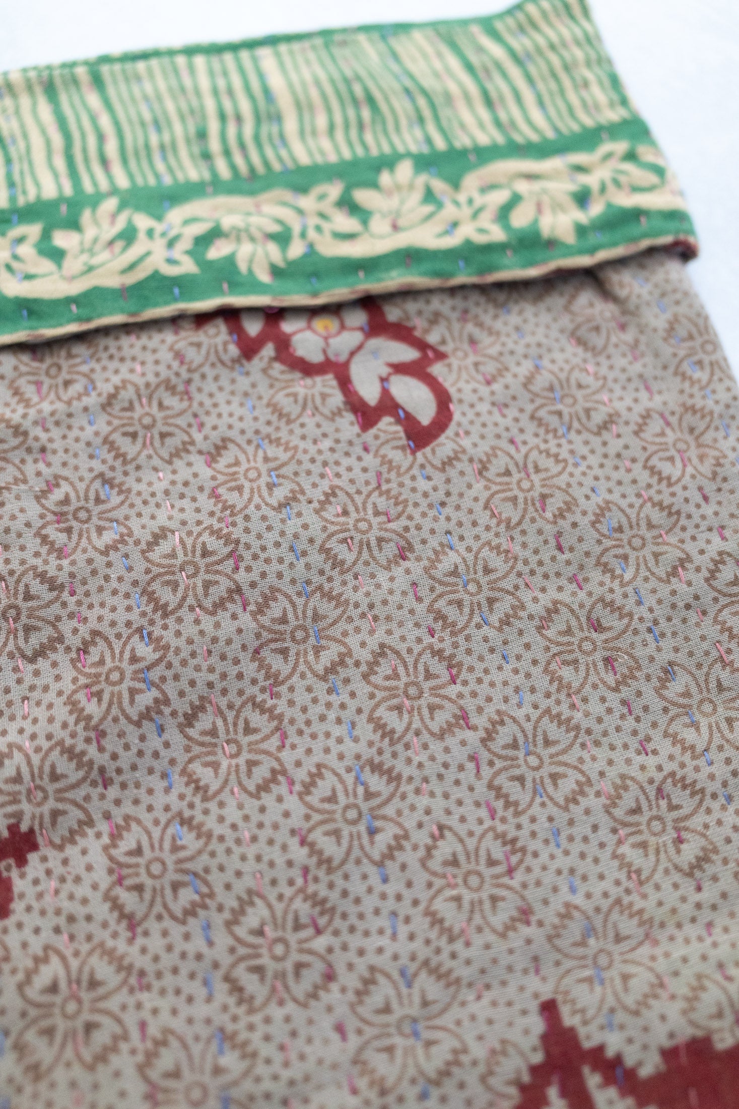 Kantha Holiday Stocking — Cotton No. 13