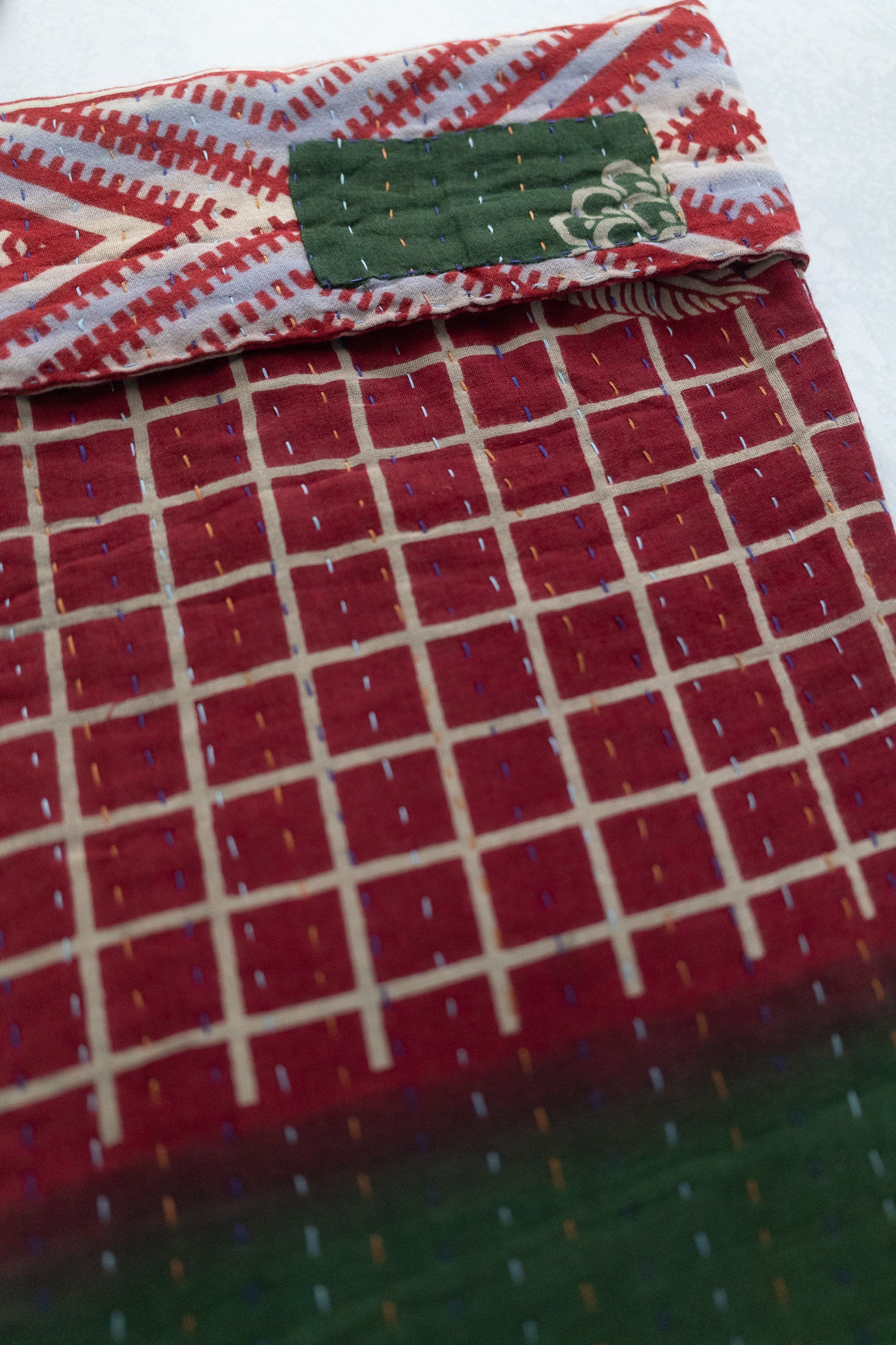 Kantha Holiday Stocking — Cotton No. 15