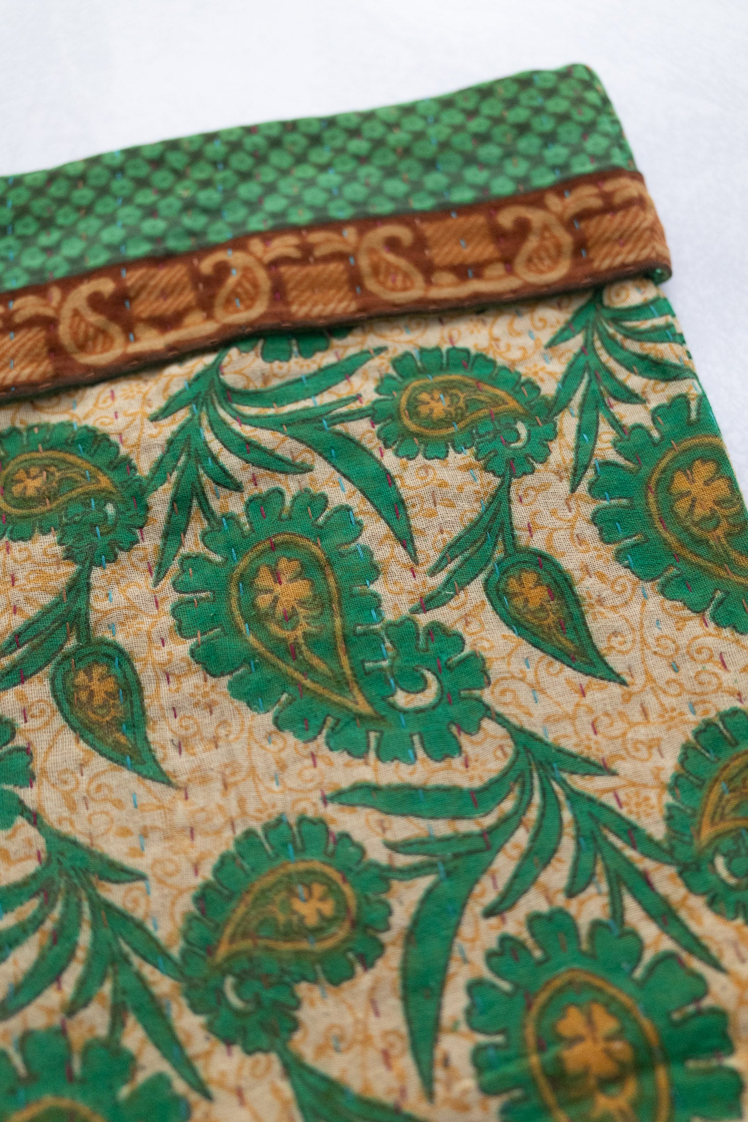 Kantha Holiday Stocking — Cotton No. 18
