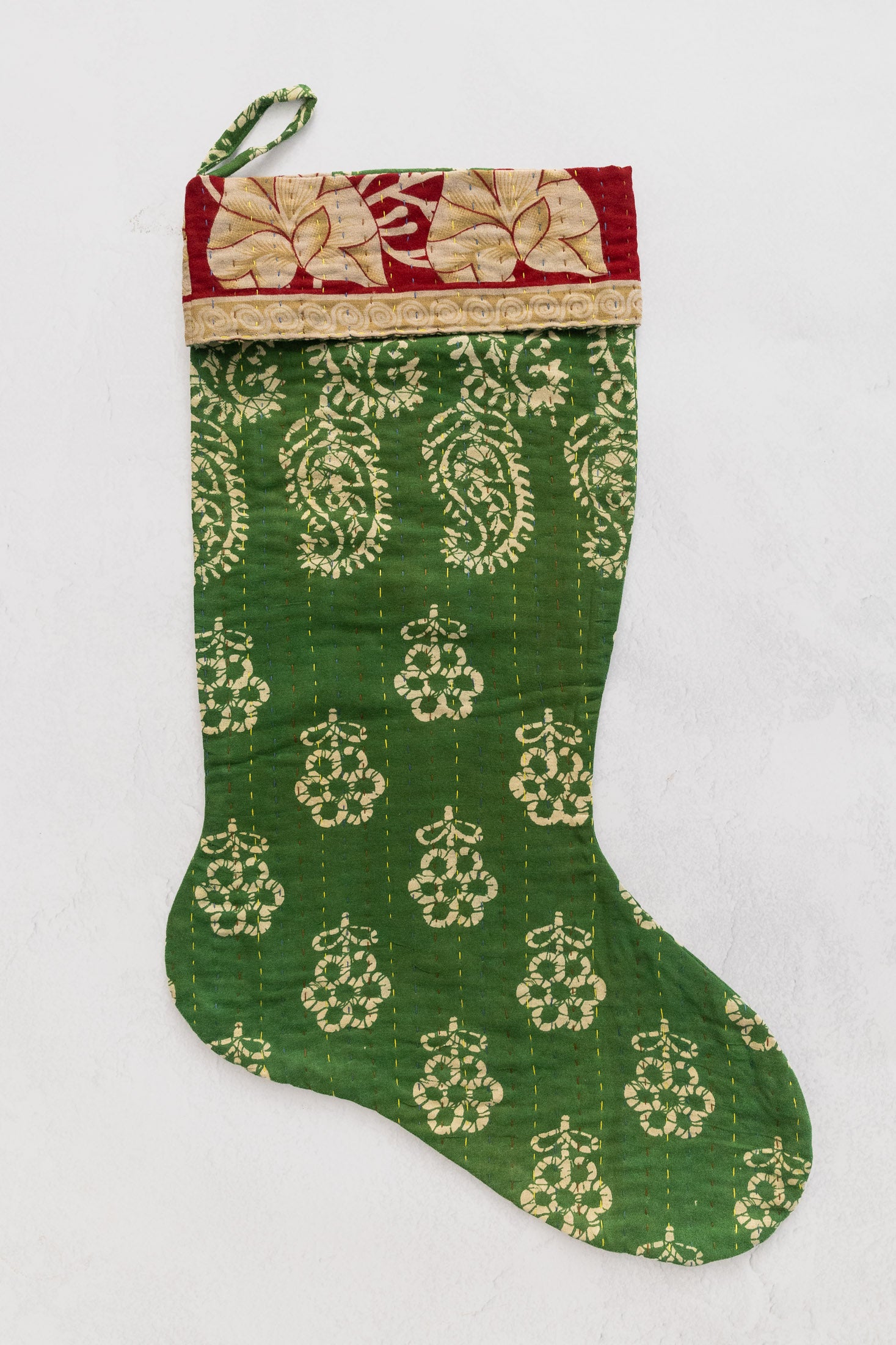 dignify Kantha Cotton Christmas Stocking No. 19