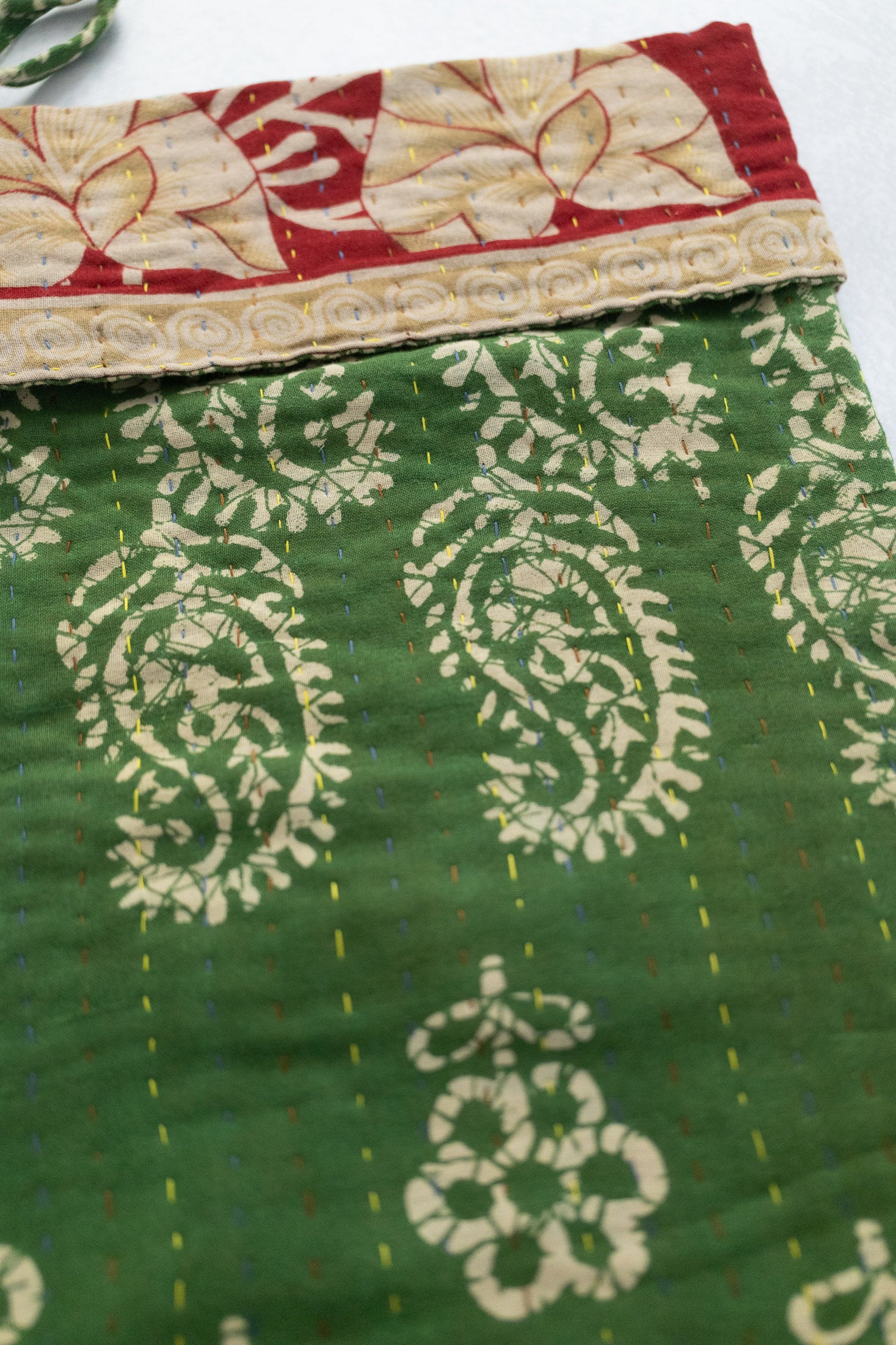 Kantha Holiday Stocking — Cotton No. 19