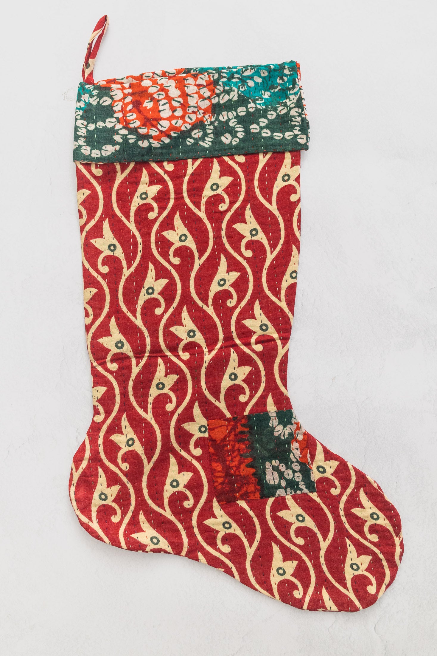 dignify Kantha Cotton Christmas Stocking No. 20