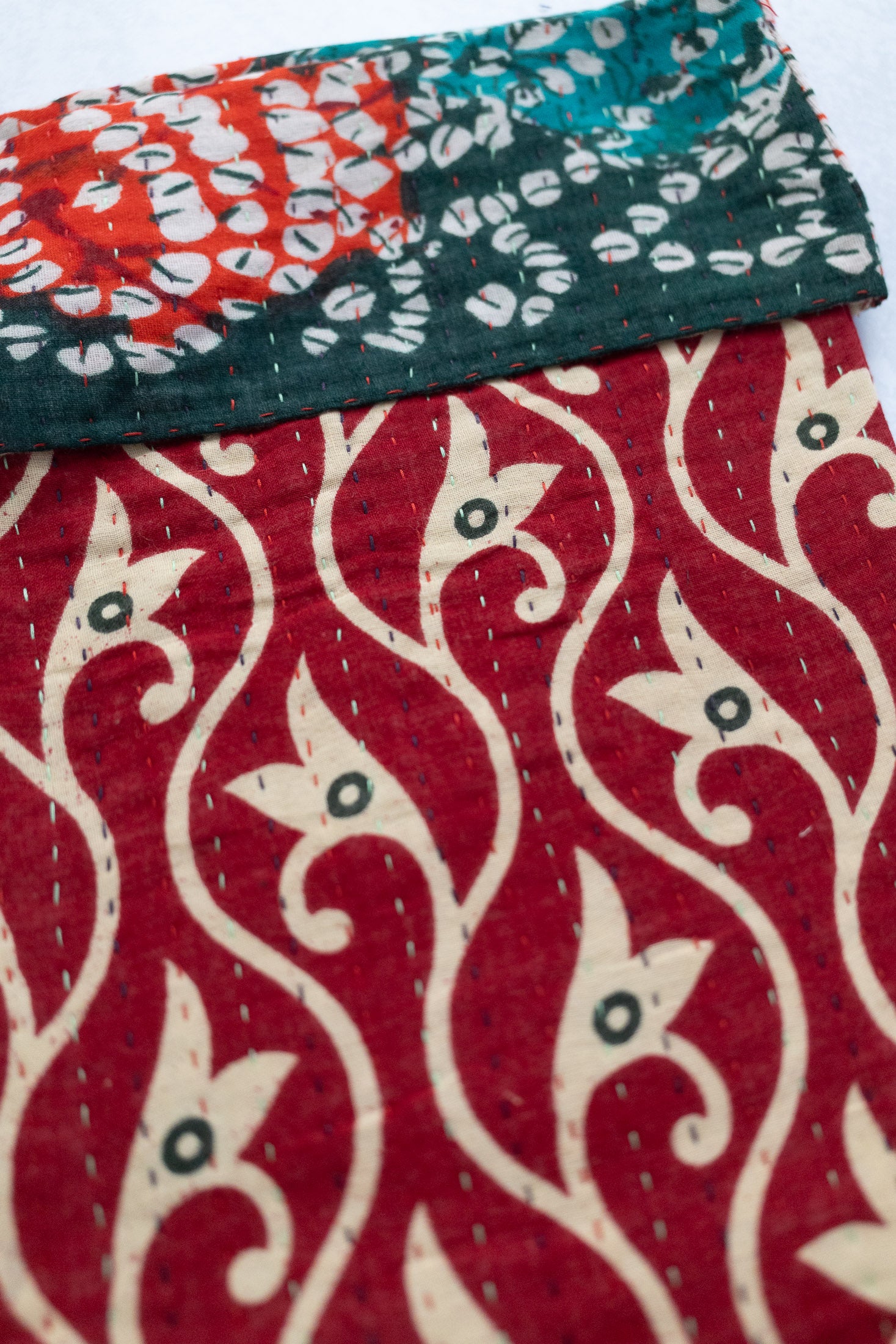Kantha Holiday Stocking — Cotton No. 20