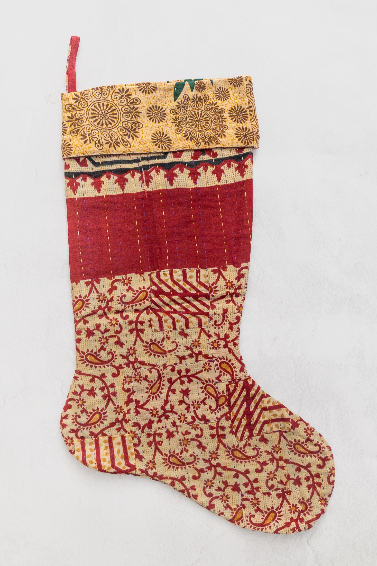 dignify Kantha Cotton Christmas Stocking No. 22