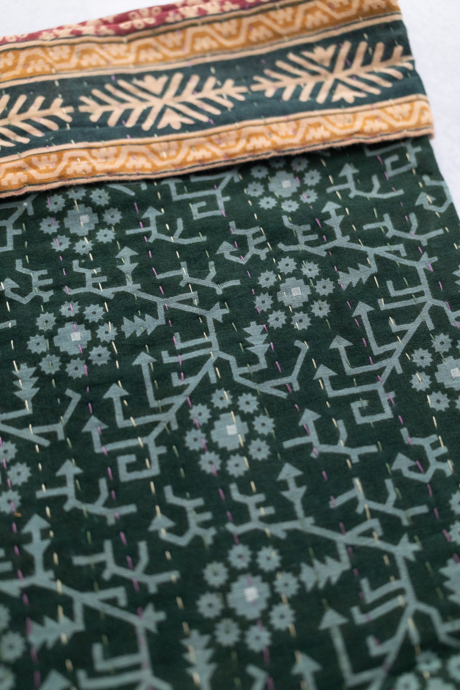 Kantha Holiday Stocking — Cotton No. 24