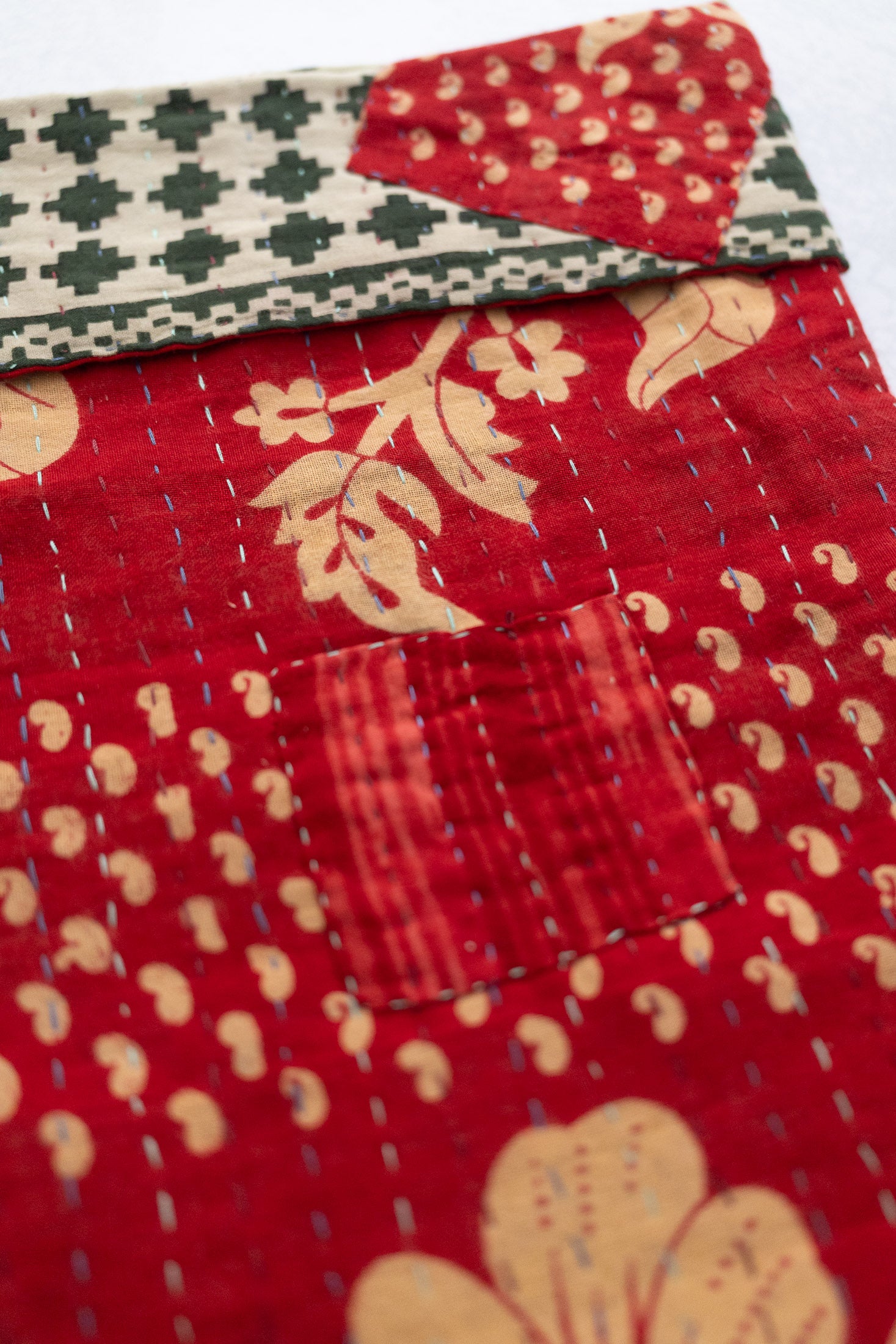 Kantha Holiday Stocking — Cotton No. 3
