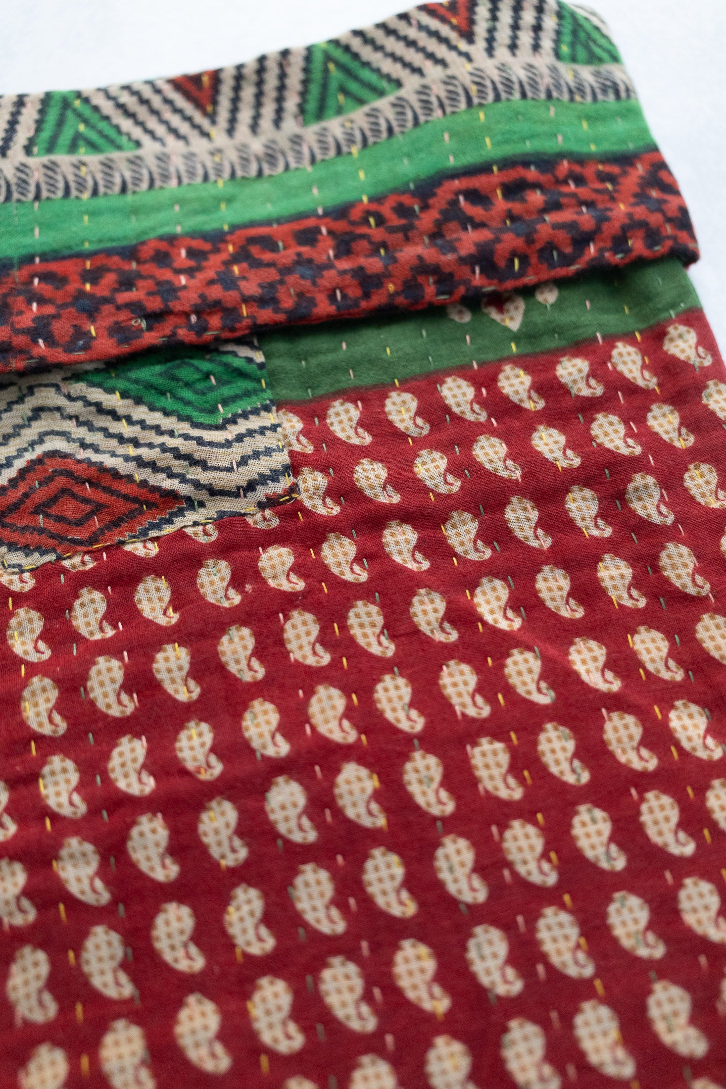 Kantha Holiday Stocking — Cotton No. 31