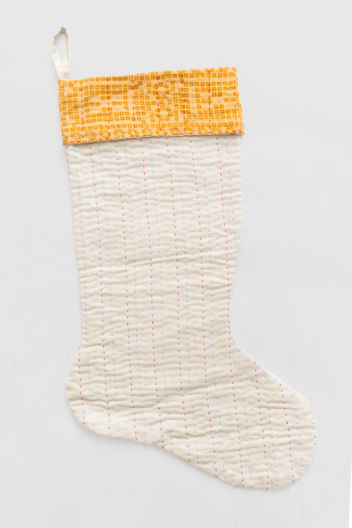dignify Kantha Cotton Christmas Stocking No. 32