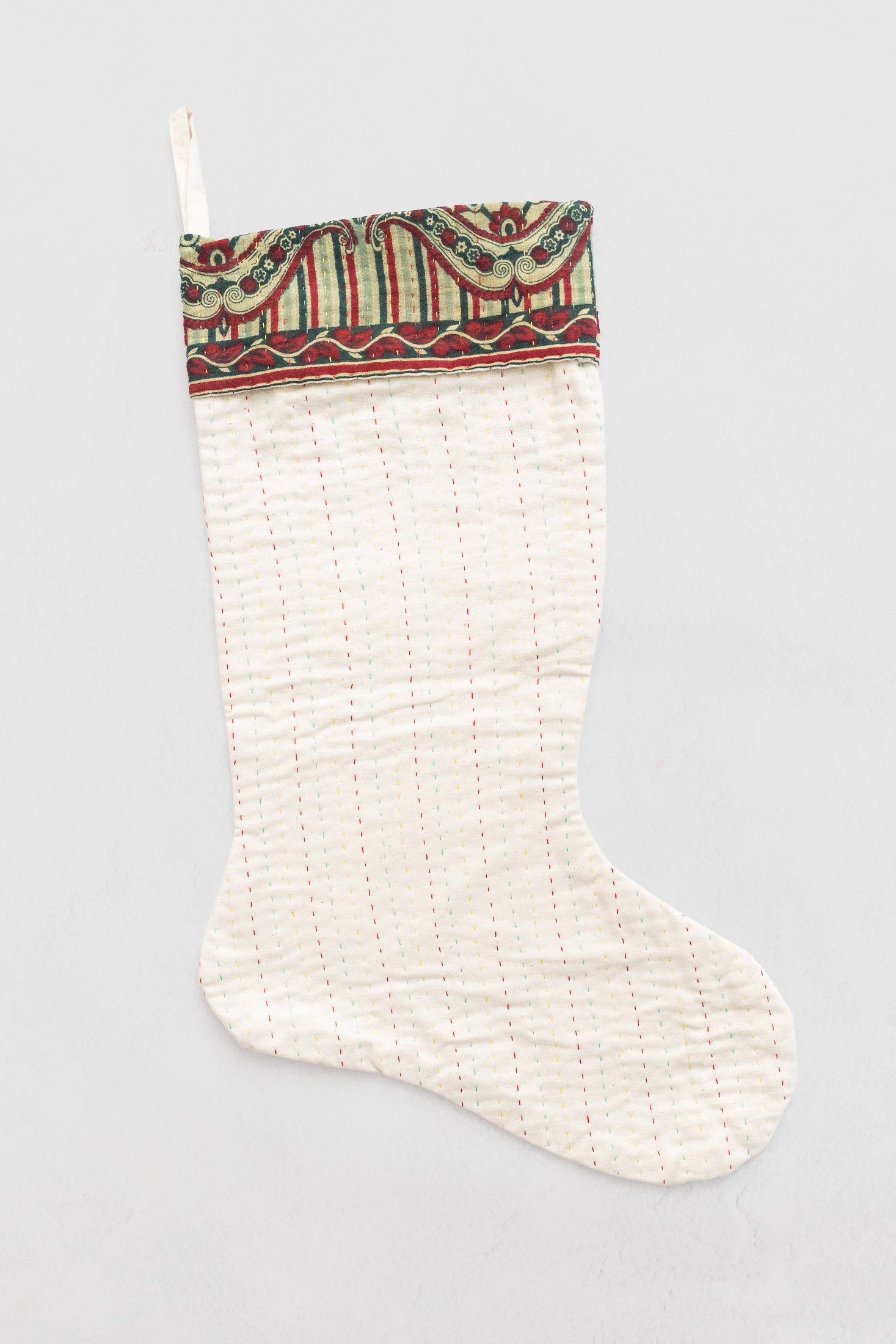 dignify Kantha Cotton Christmas Stocking No. 34