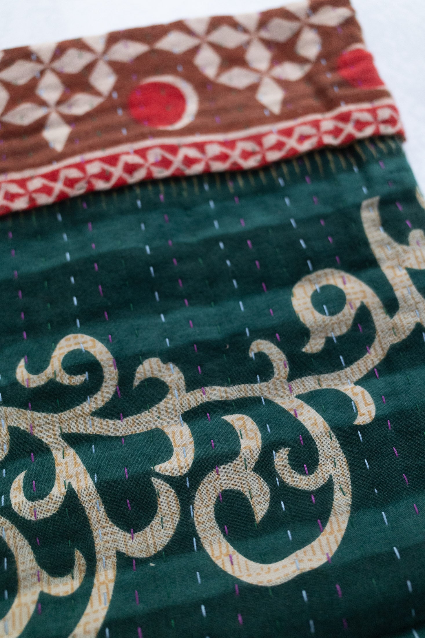 Kantha Holiday Stocking — Cotton No. 4