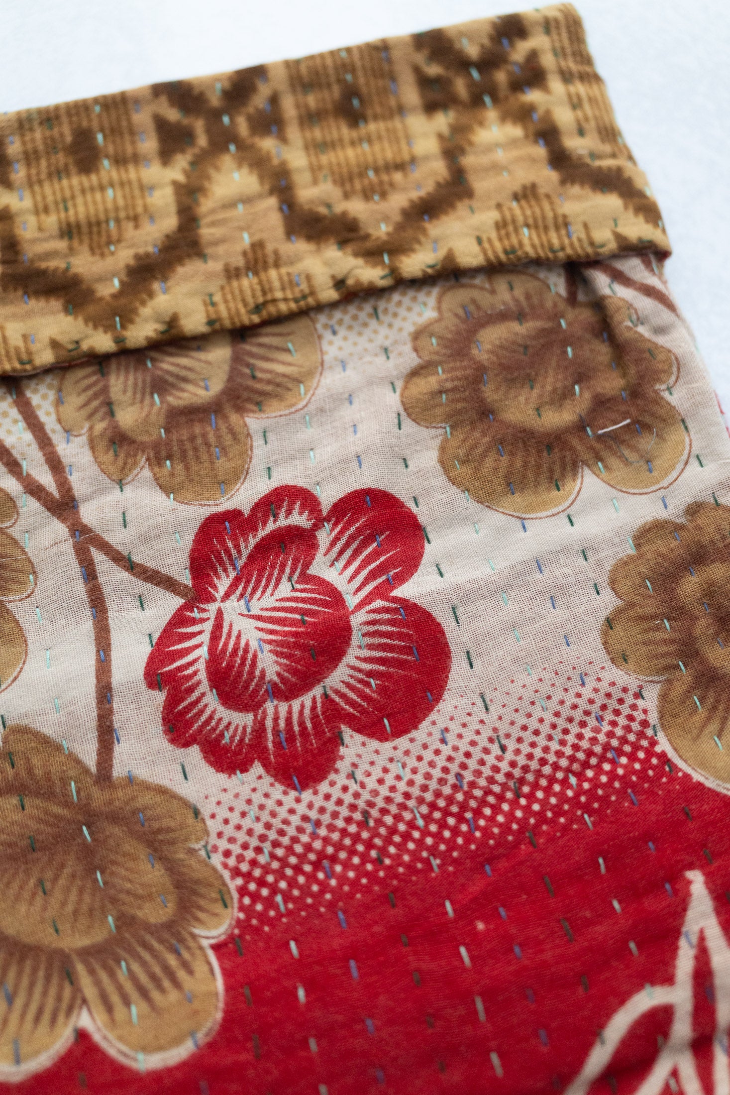 Kantha Holiday Stocking — Cotton No. 5