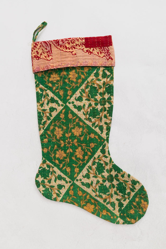 dignify Kantha Cotton Christmas Stocking No. 7