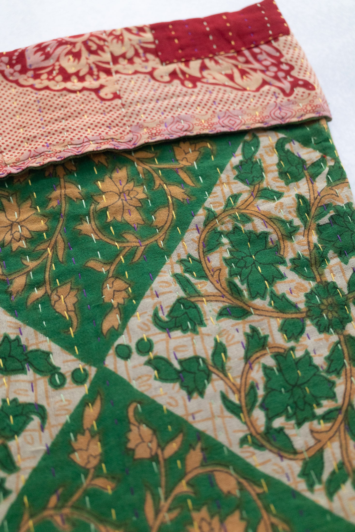 Kantha Holiday Stocking — Cotton No. 7