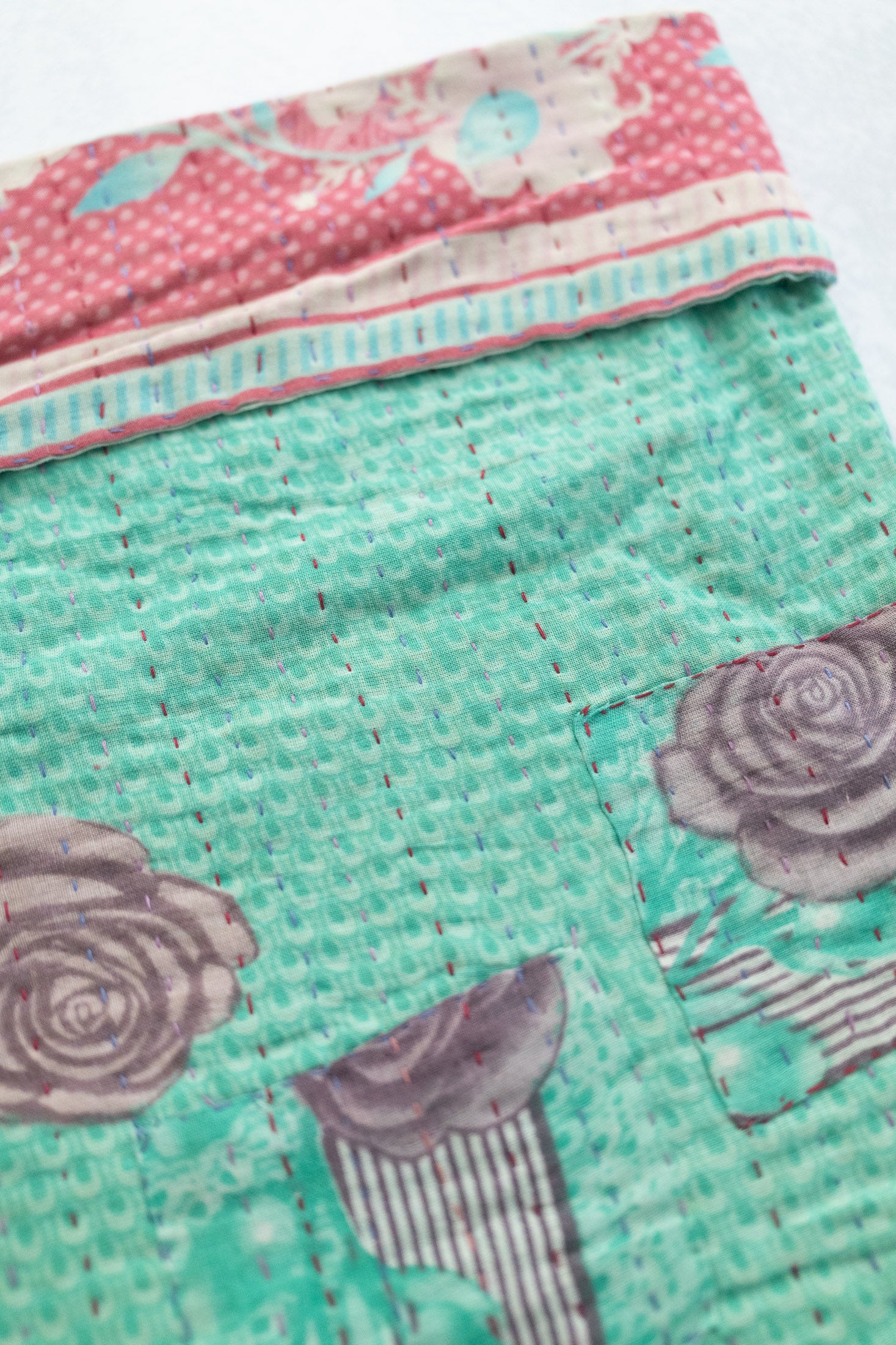 Kantha Holiday Stocking — Cotton No. 35