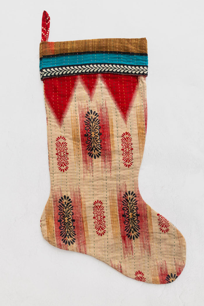 dignify Kantha Cotton Christmas Stocking No. 36