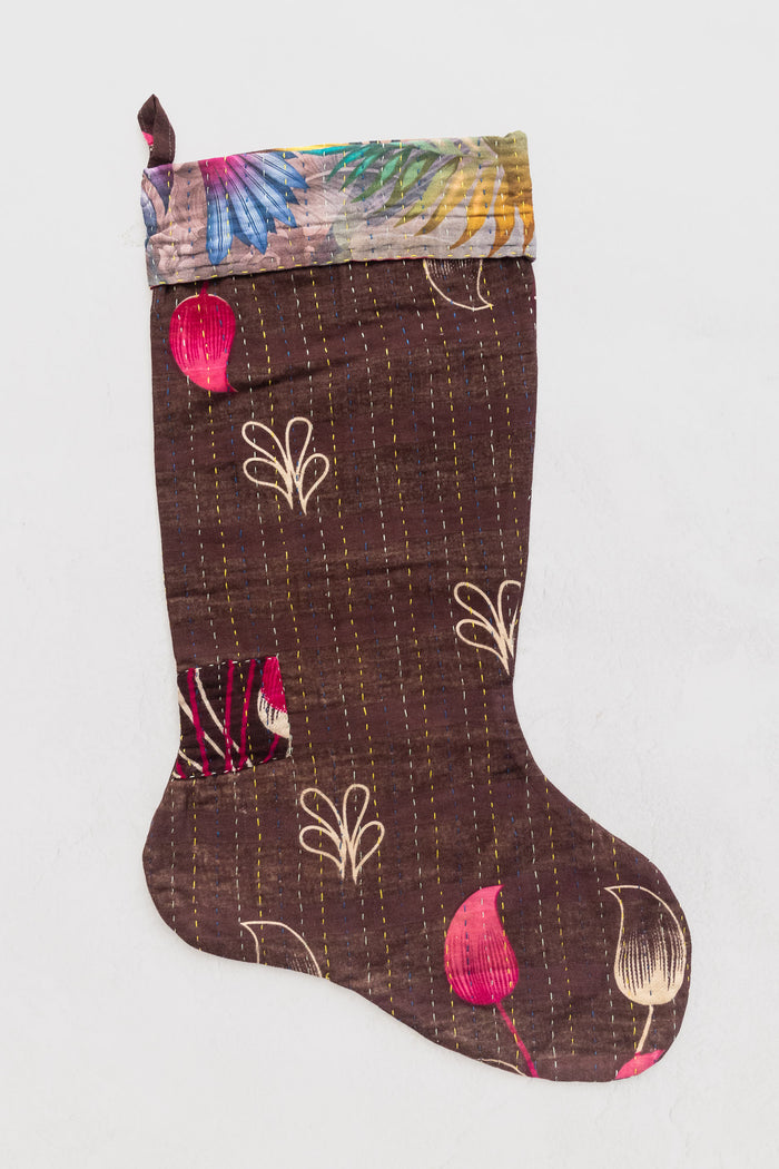 dignify Kantha Cotton Christmas Stocking No. 39