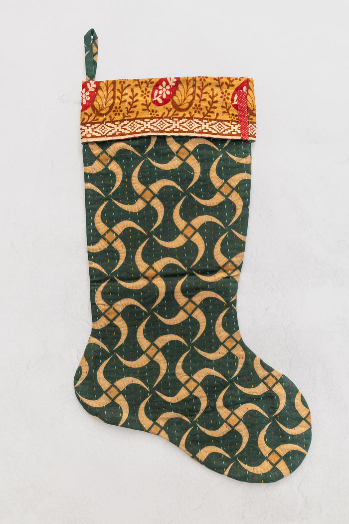 dignify Kantha Cotton Christmas Stocking No. 41