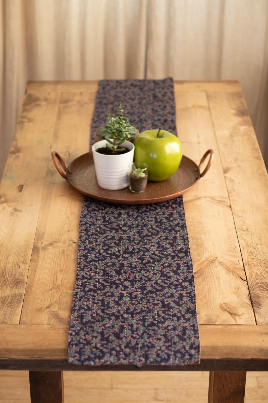 Kantha Table Runner Silk Blend C4