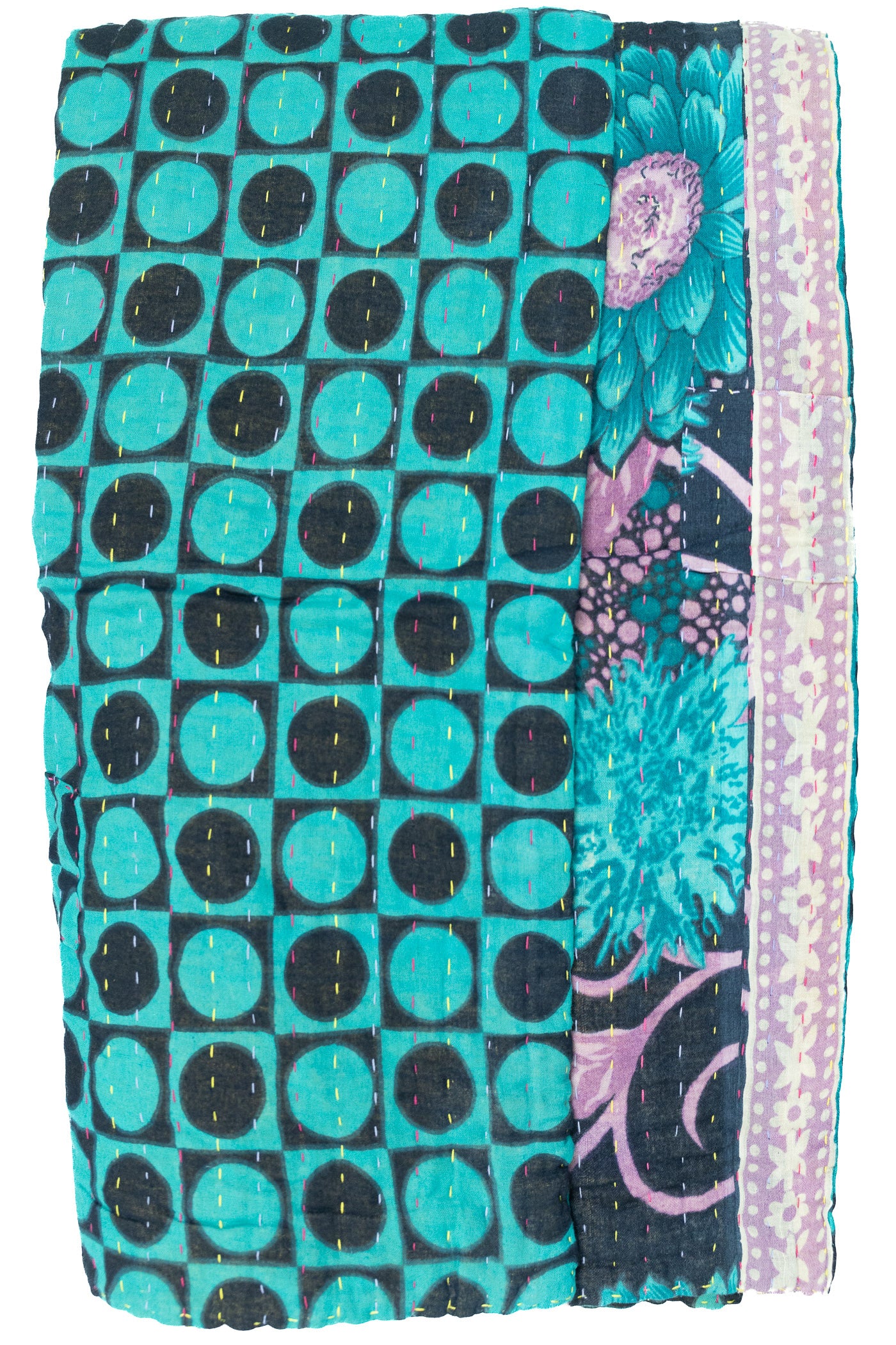 Courage Kantha Throw Blanket
