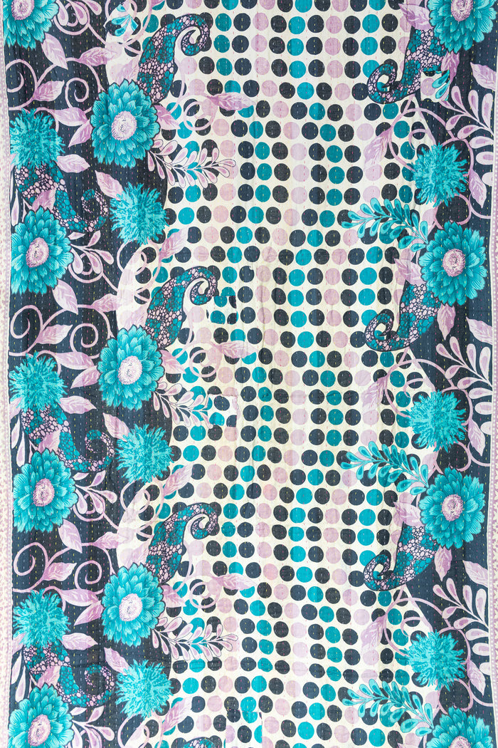 Courage Kantha Throw Blanket