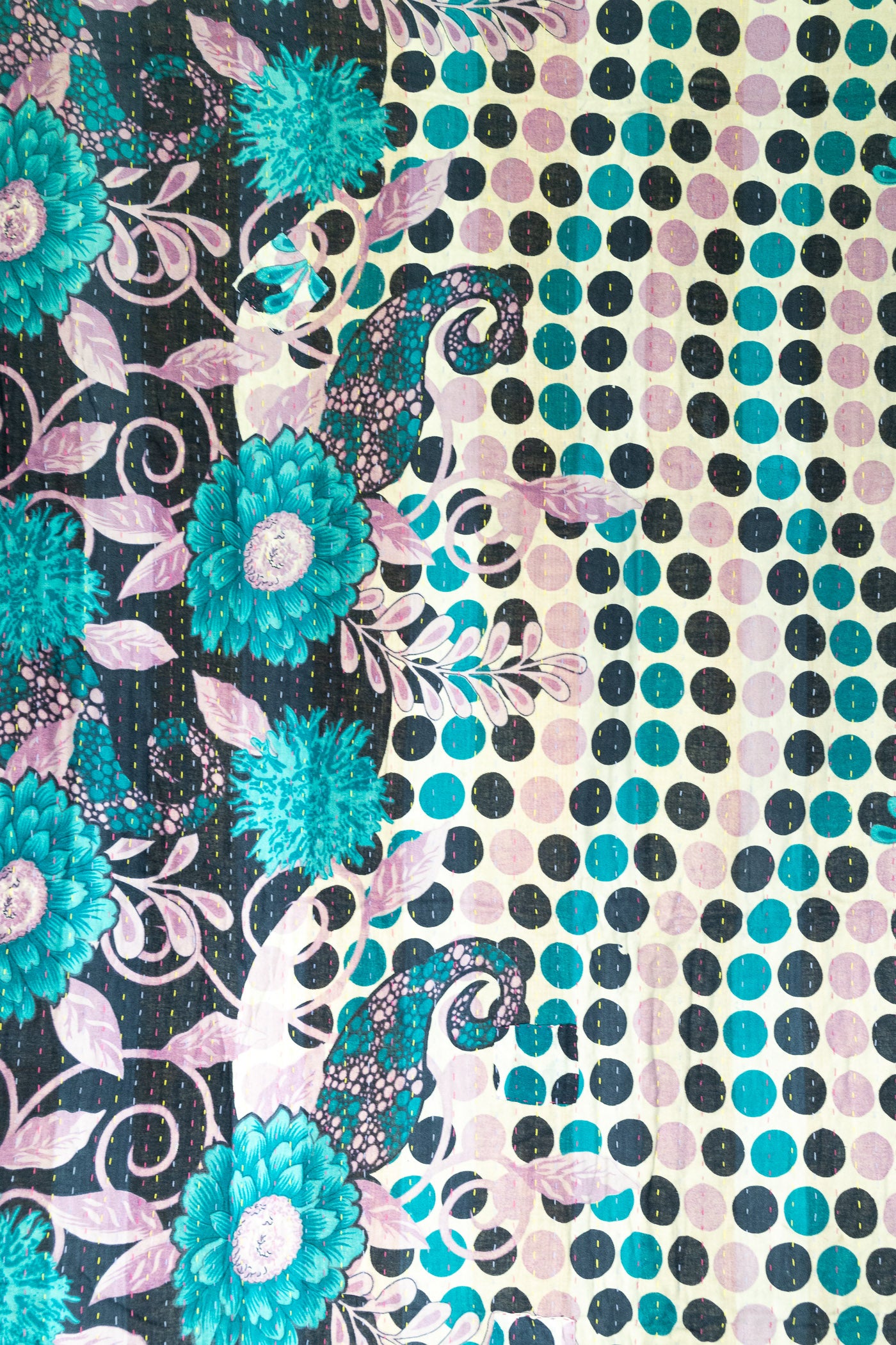 Courage Kantha Throw Blanket