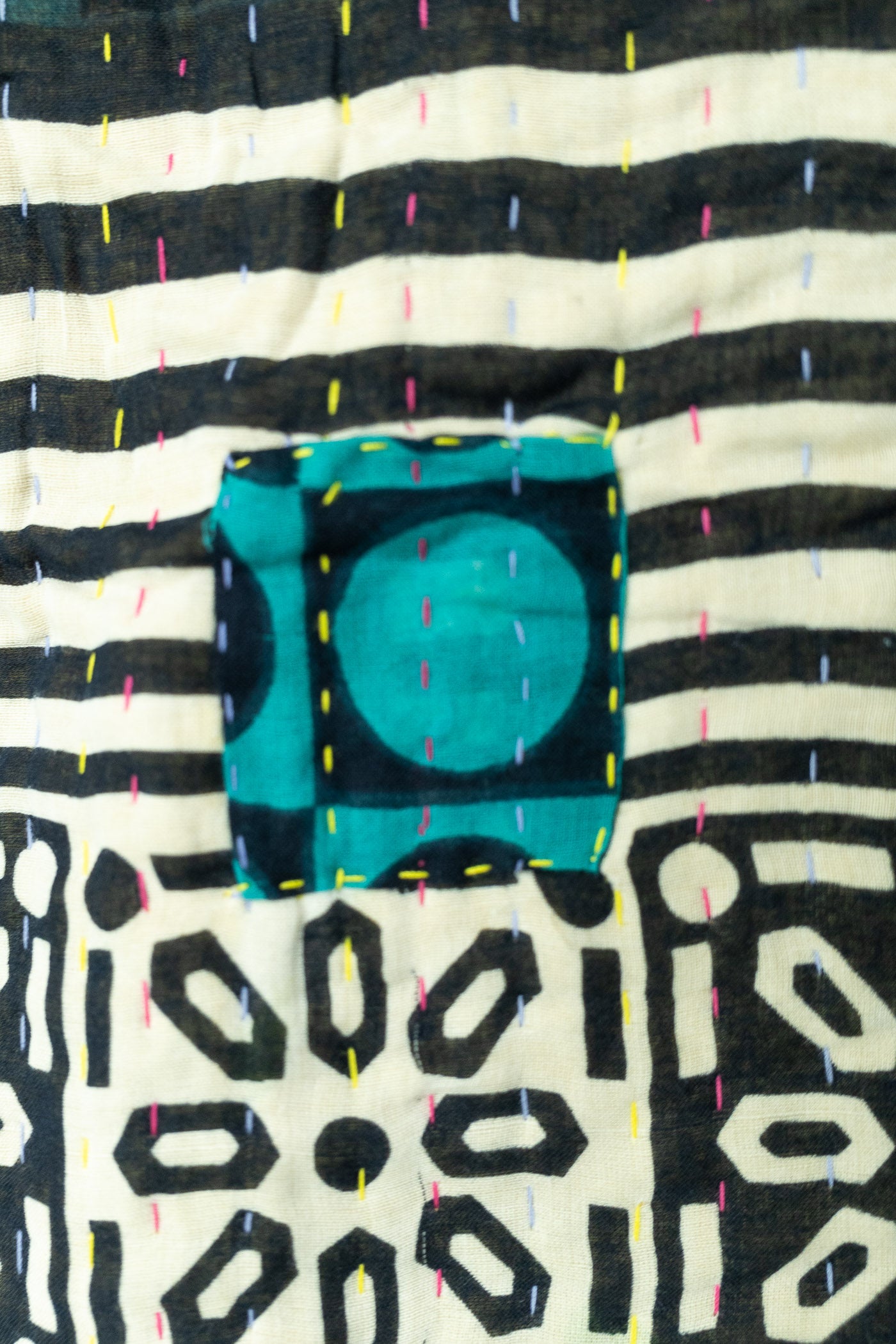 Courage Kantha Throw Blanket