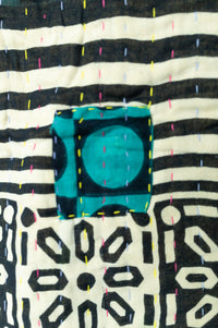 Courage Kantha Throw Blanket