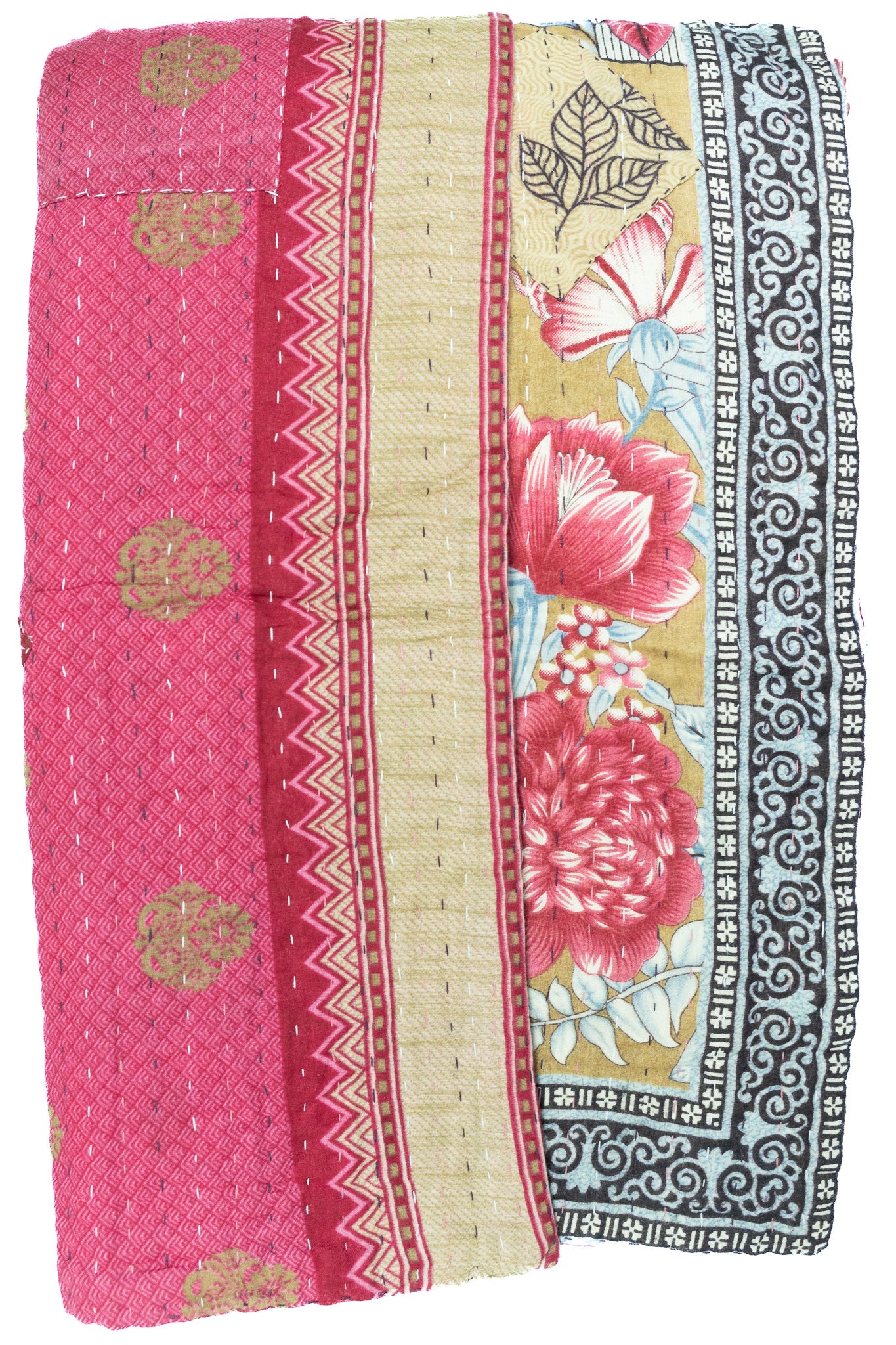 Courage Kantha Throw Blanket